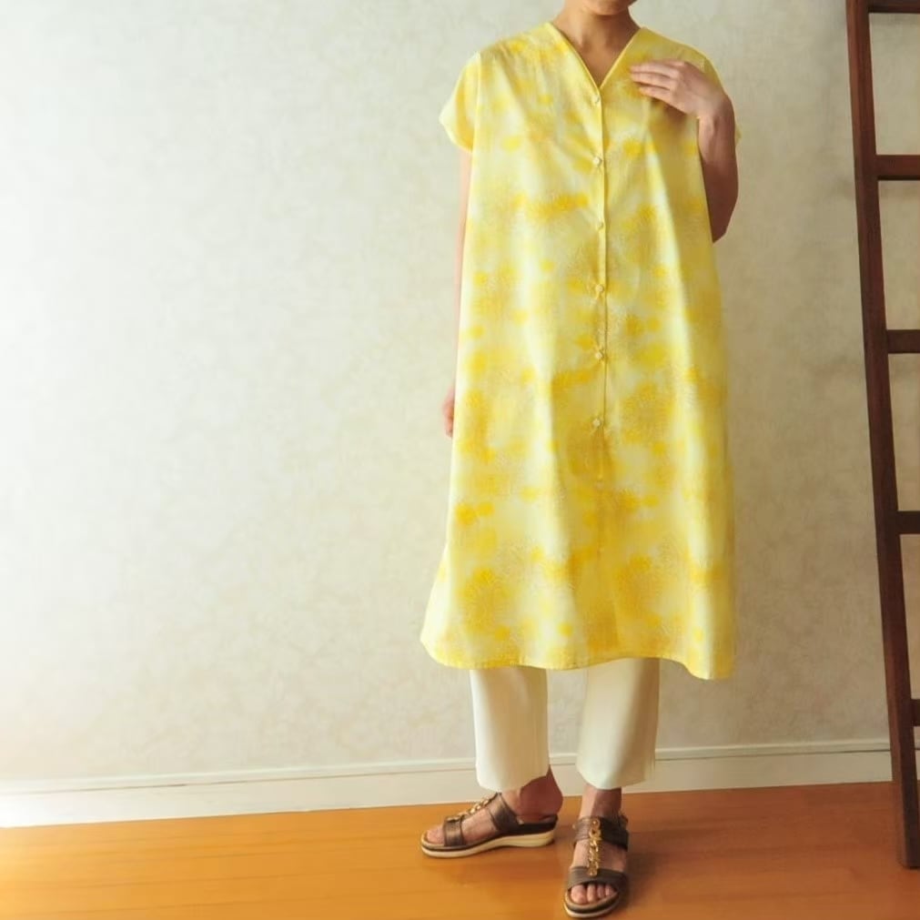 型紙】衿タック前開きワンピース | shop＊ANANAS＊shop