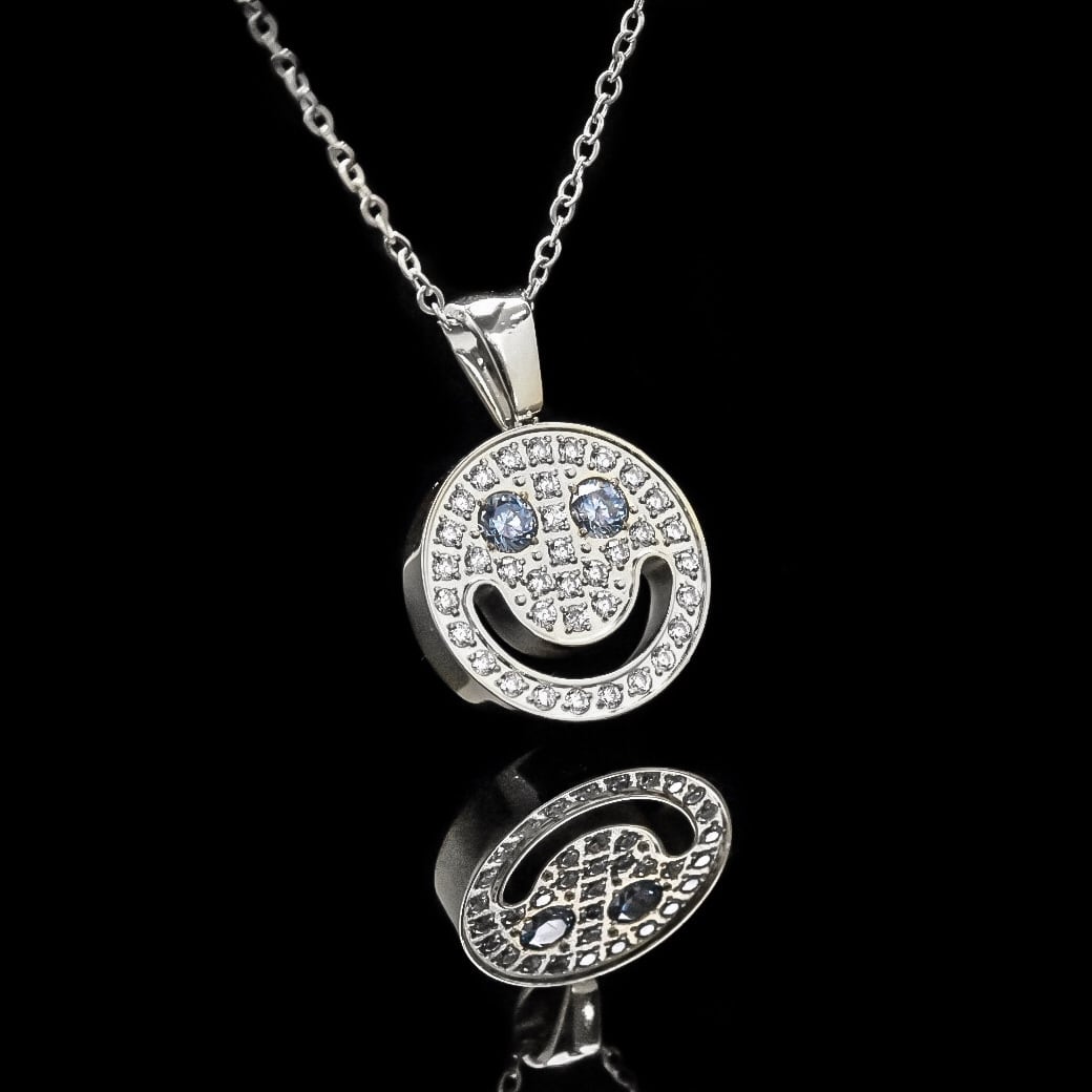 316L zirconia smile necklace | ✯Lucliss Jewelry✯