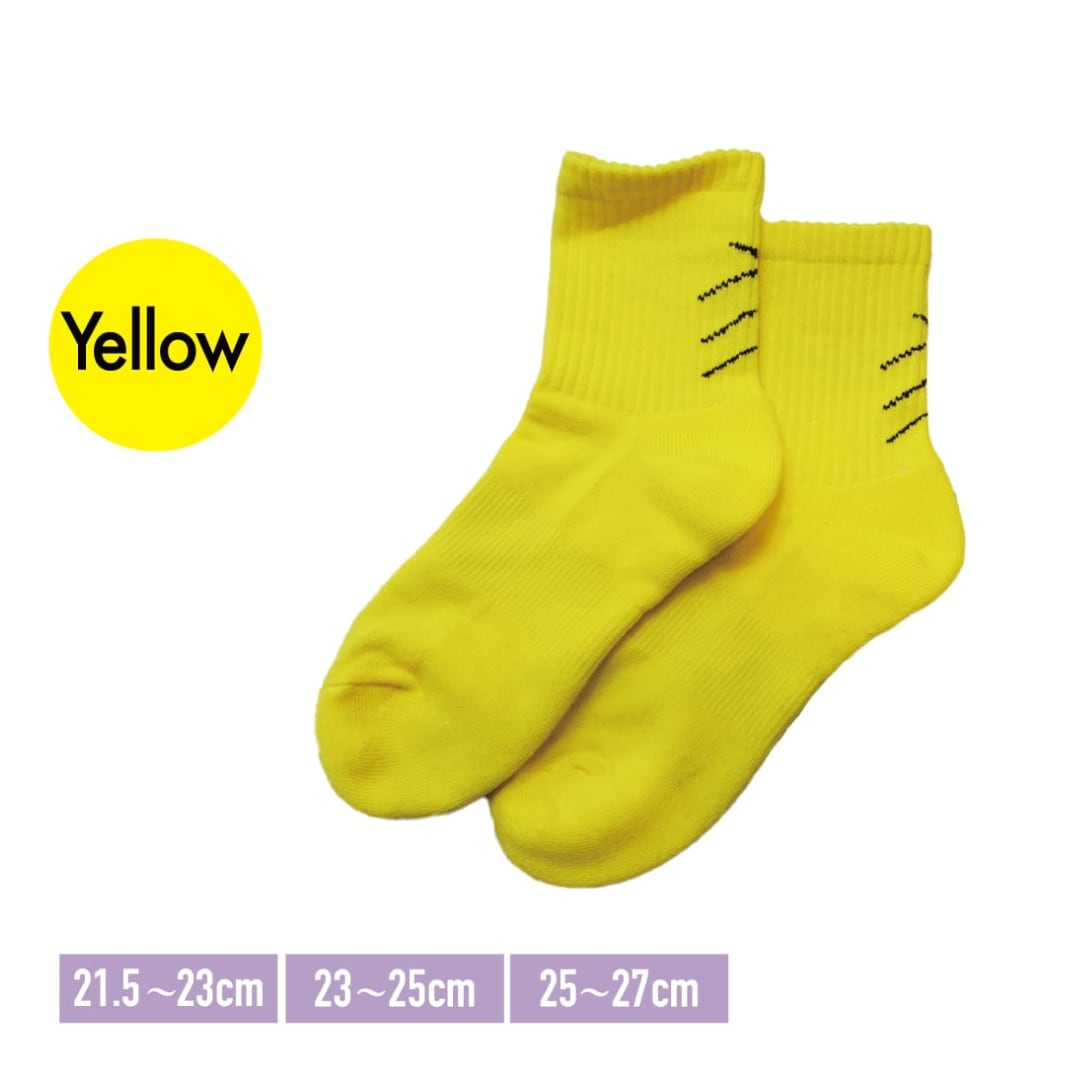 【NEW!】(国産) 定番エスプレ ソックス(黄色)