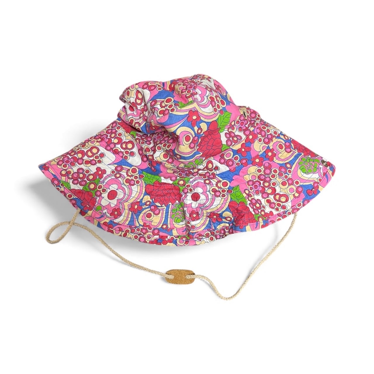 VINTAGE 1960s–70s サイケ ヒッピー 帽子 Psychedelic Flower Power