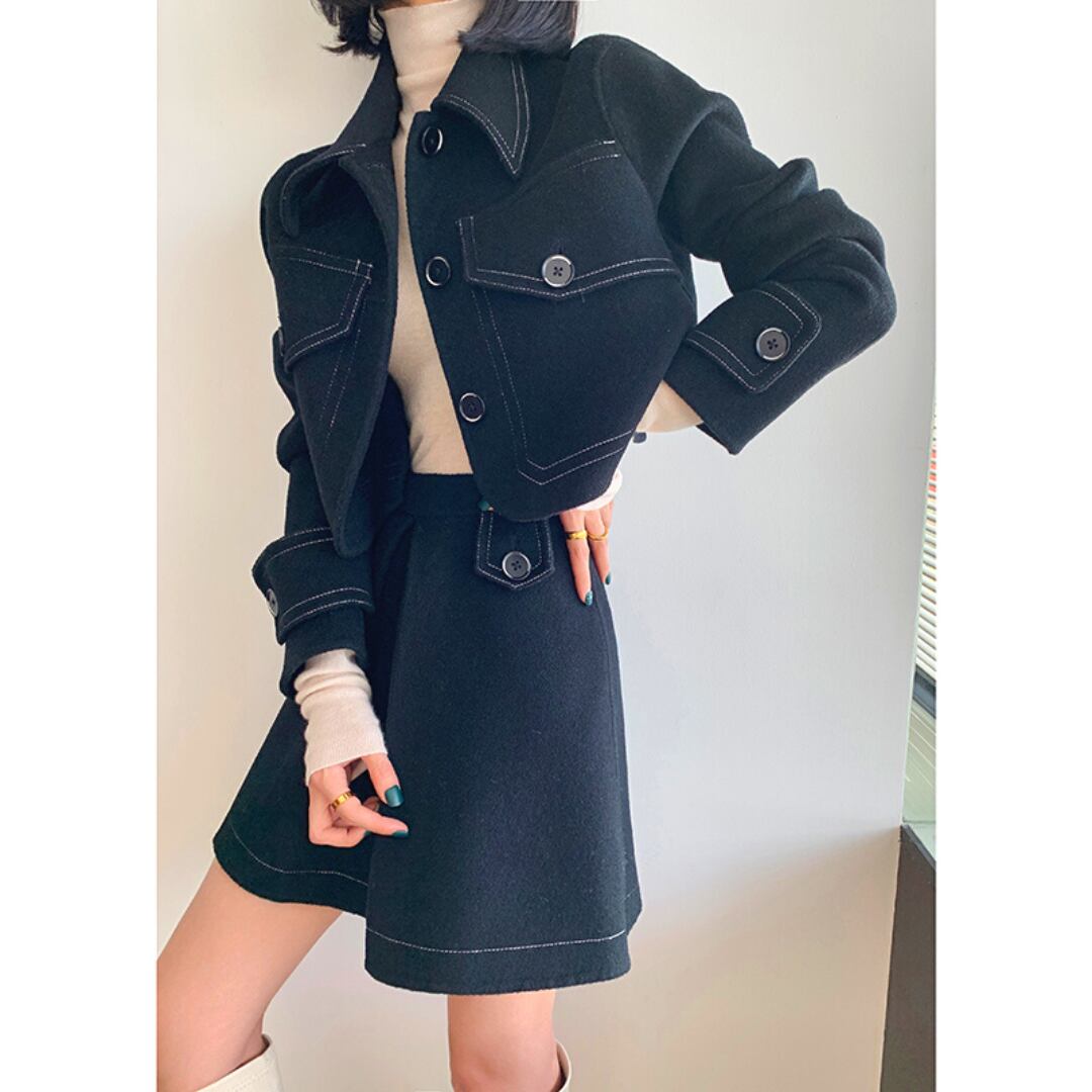 ウール ショートシャツジャケット_K32