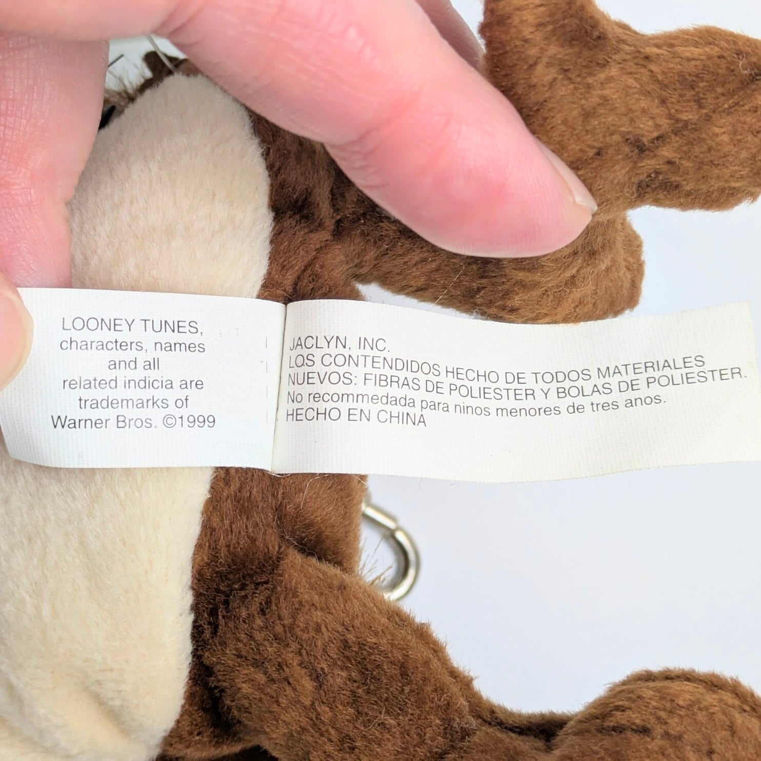 ☆VINTAGE 1999☆【 Looney Tunes ( ルーニーテューンズ )】 タズマニアンデビル / TAZ / ファスナー付きマスコットキーホルダー / ぬいぐるみキーホルダー / コインケース 〚アメリカン雑貨 アメトイ〛