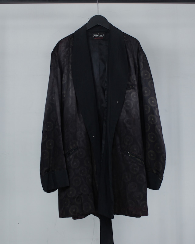 【Caka BLACK】50's〜60's Circle Pattern Vintage Smoking Jacket