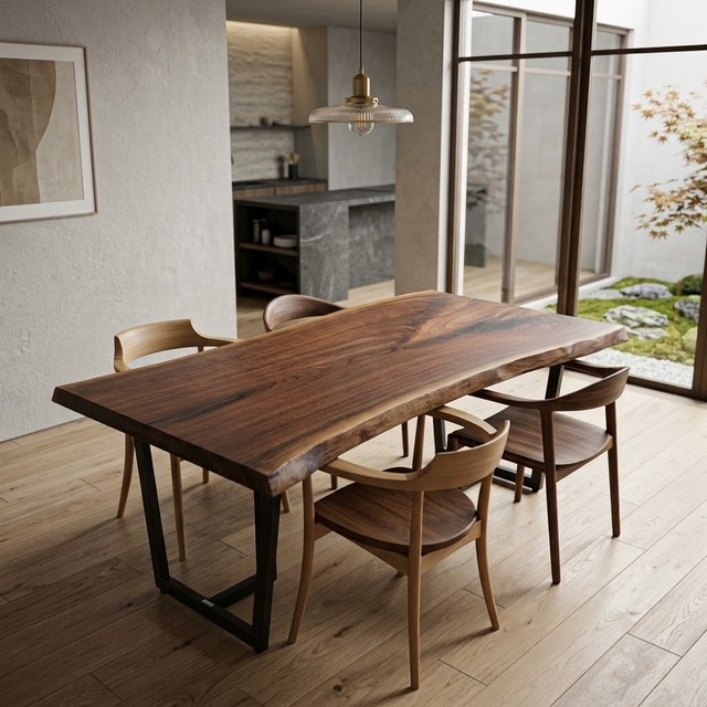 【OUTLET】ウォールナット_1815×870-790-850×60_新宿店_テーブル天板/一枚板 1404  t001