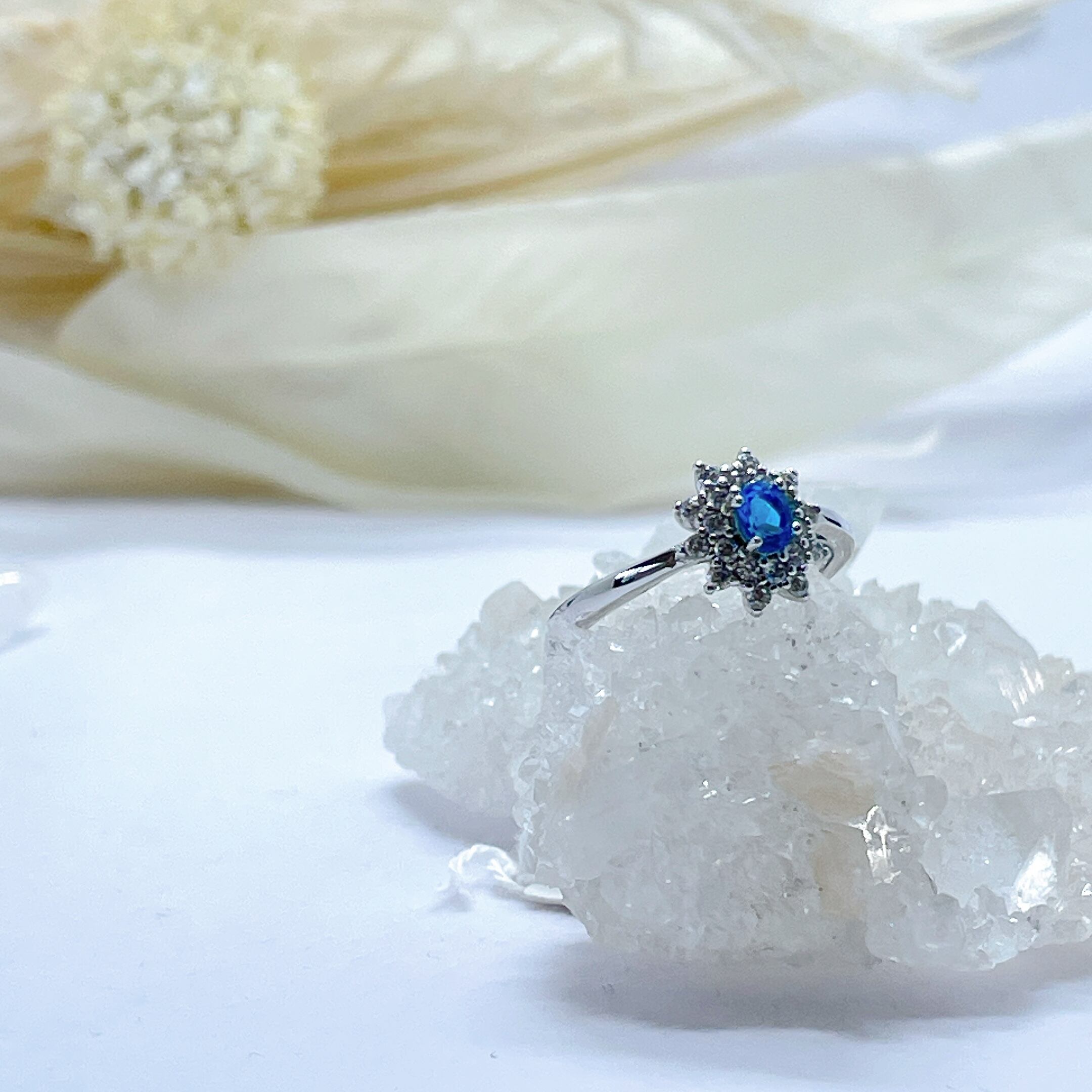 k様 ネオンブルーアパタイト リング 17号 ネオンブルーアパタイト✨️リング | kirishima