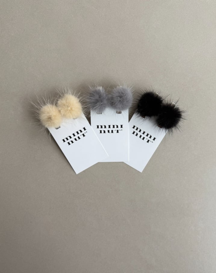 即納【MININUT】Baby Puff Clip 2pcs set (3Color)