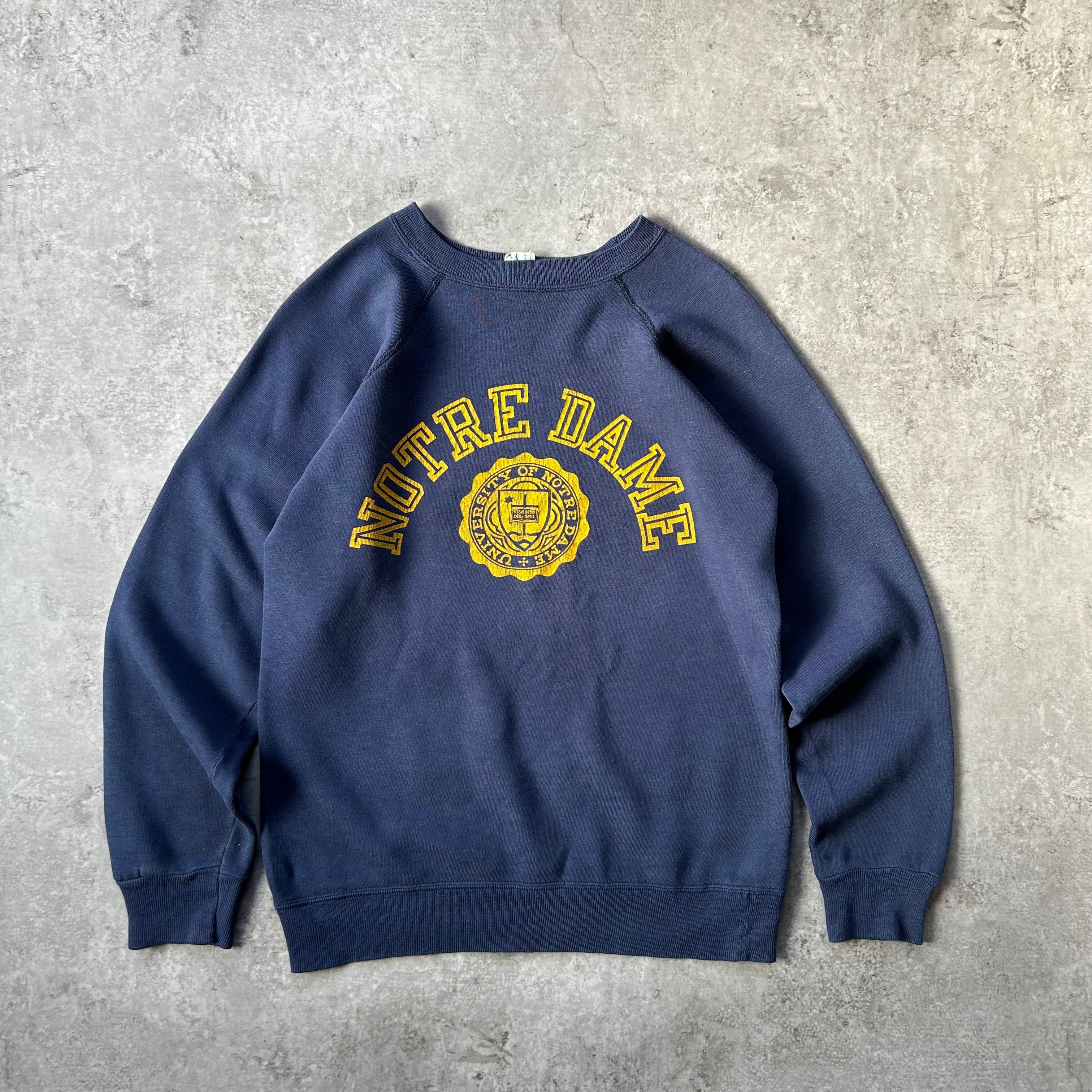 70s- プレイボーイ スウェット USA製 L チャコールグレー フロッキー