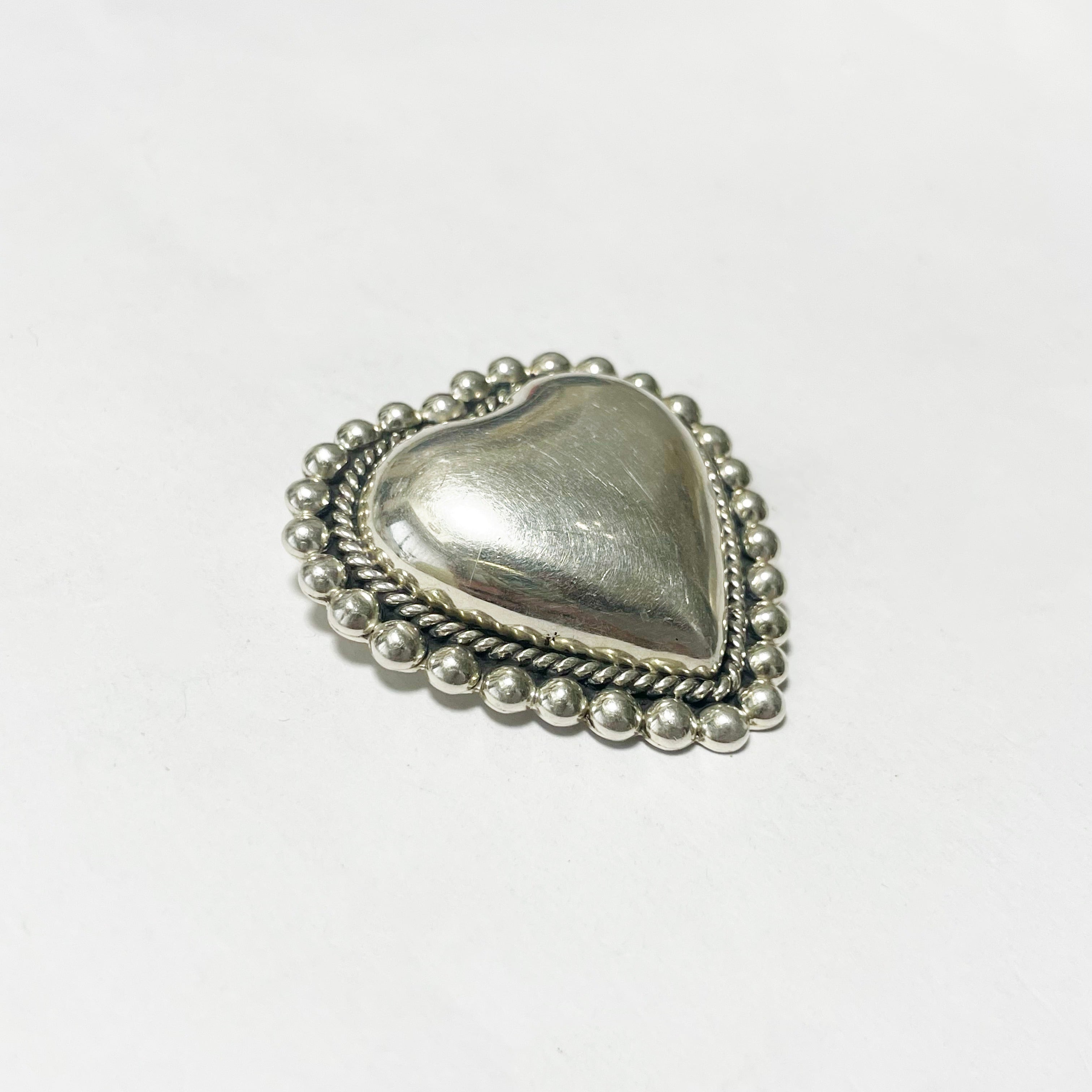 Mexico 925 ヴィンテージ ハート ネックレス パフィ necklace vintage