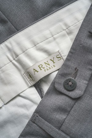 00's "ARNYS PARIS" Super120's Tasmania-Wool Turn-Up Slacks Made in ITALY — "CLKY" Model Tailored by "VIGANO"