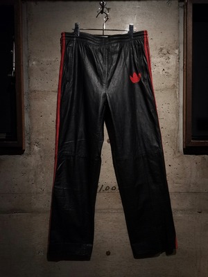 【Caka】"adidas" "80s" Special Vintage Leather Track Pants