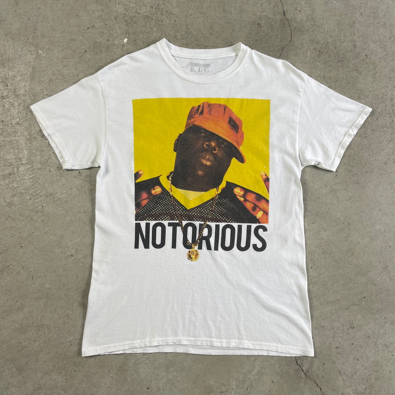 ノトーリアスB.I.G フォトプリント ラップ バンドTシャツ メンズM 古着 