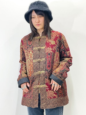 Vintage Patchworked Gobelin China Jacket Vintage Patchworked Gobelin China Jacket