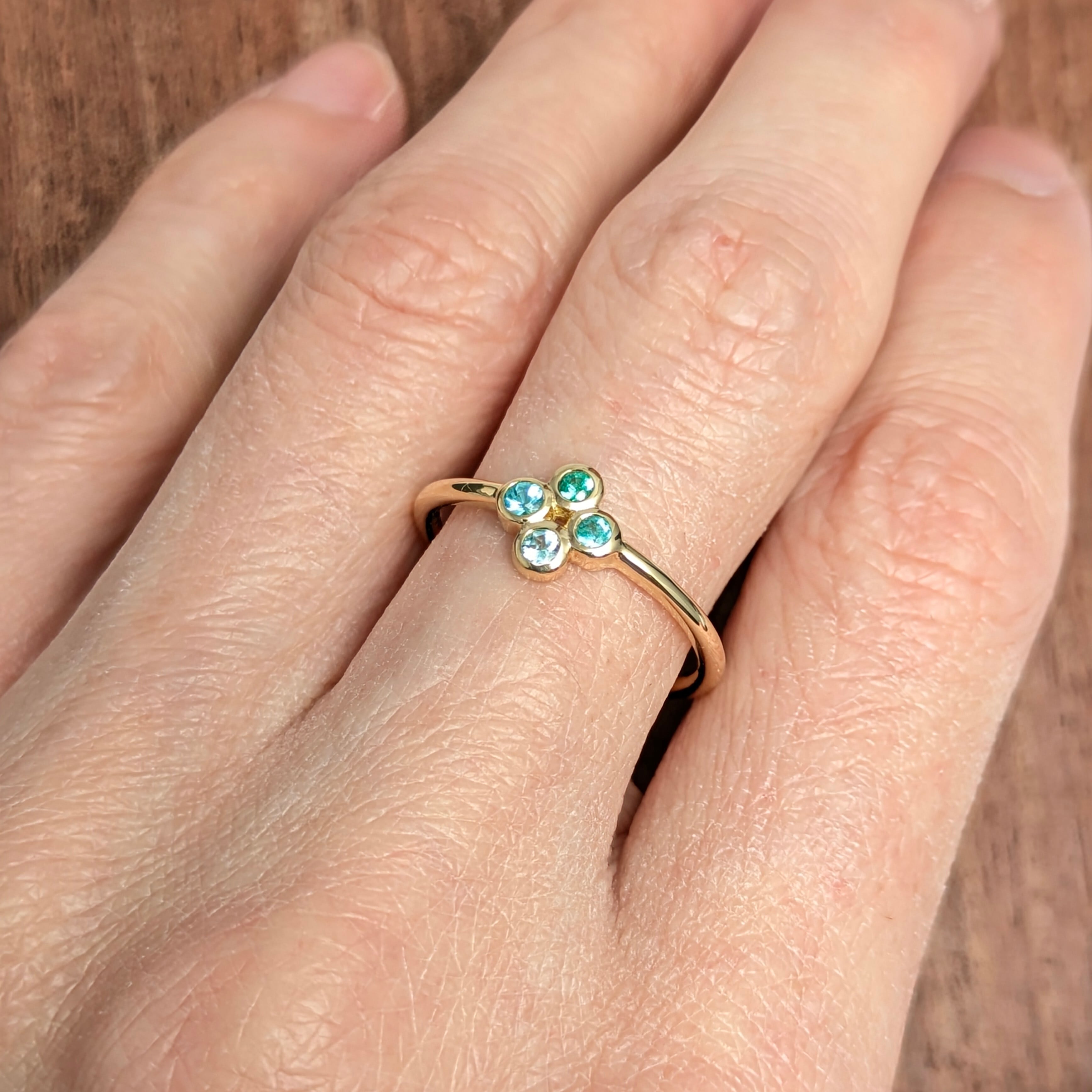 K18パライバトルマリンリング ブラジル・バターリャ産 パライバ