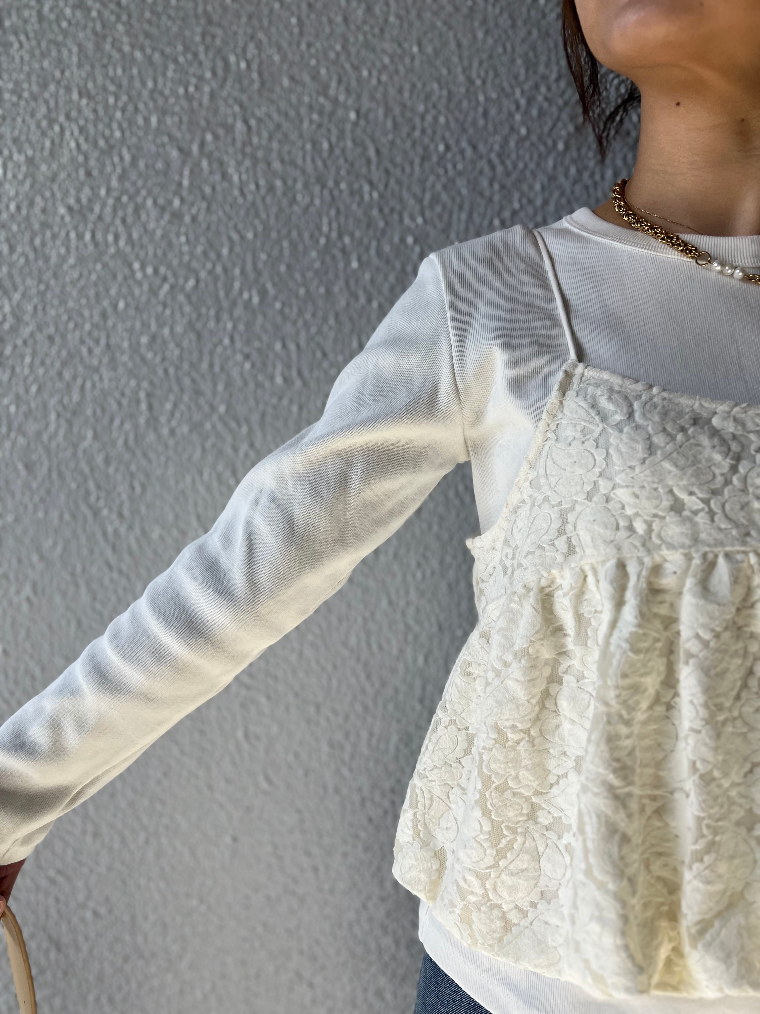 【SELECT】セットアップ可レースバルーンキャミ 21-0206