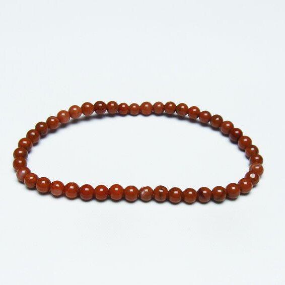 ナンホーンアゲート ブレスレット 4mm 南紅瑪瑙 ブレス 一点物 メール便可 [M便 1/10] 111-42223