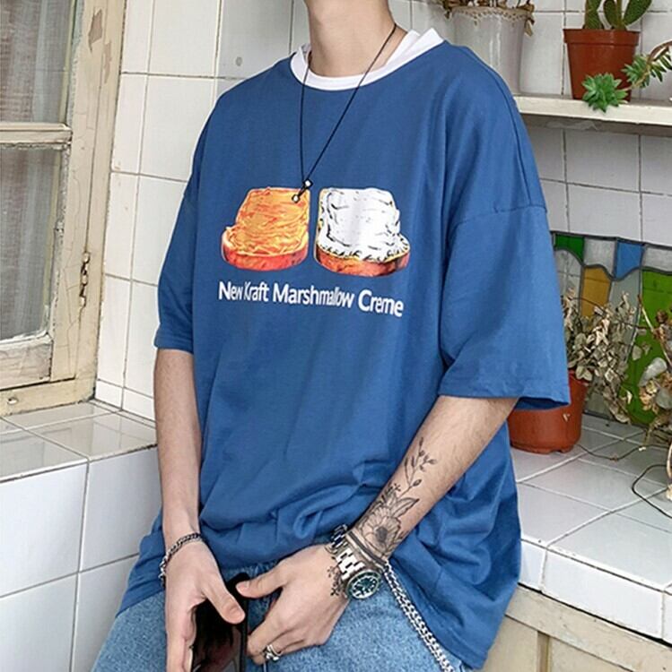 全2色 Tシャツ カットソー プリント カジュアル シンプル