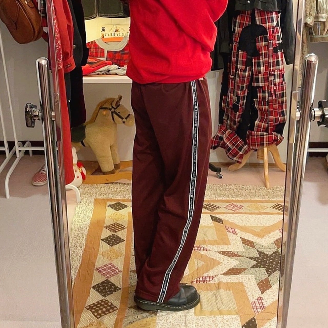 courreges / brown track pants