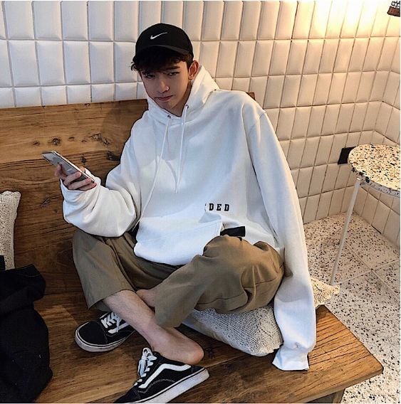 全3色 パーカー フード ゆったり カジュアル ストリート 韓国風