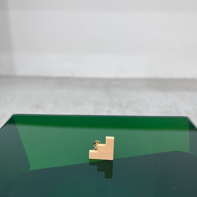 corchea / stairs earring【cream orange】