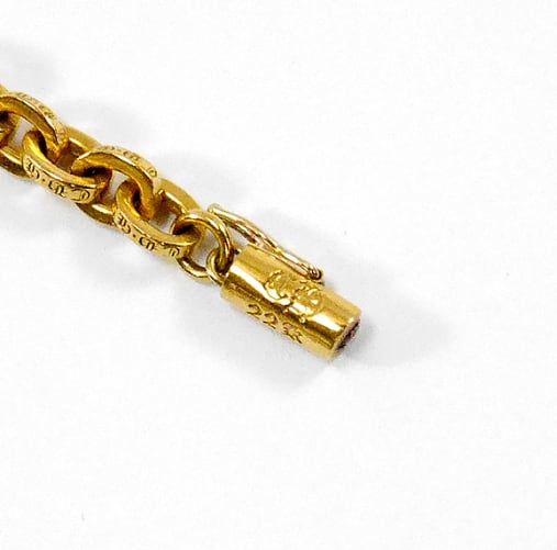 CHROME HEARTS クロムハーツ 22K ペーパーチェーン ブレスレット CHROME HEARTS クロムハーツ 22K ペーパーチェーン ブレスレット