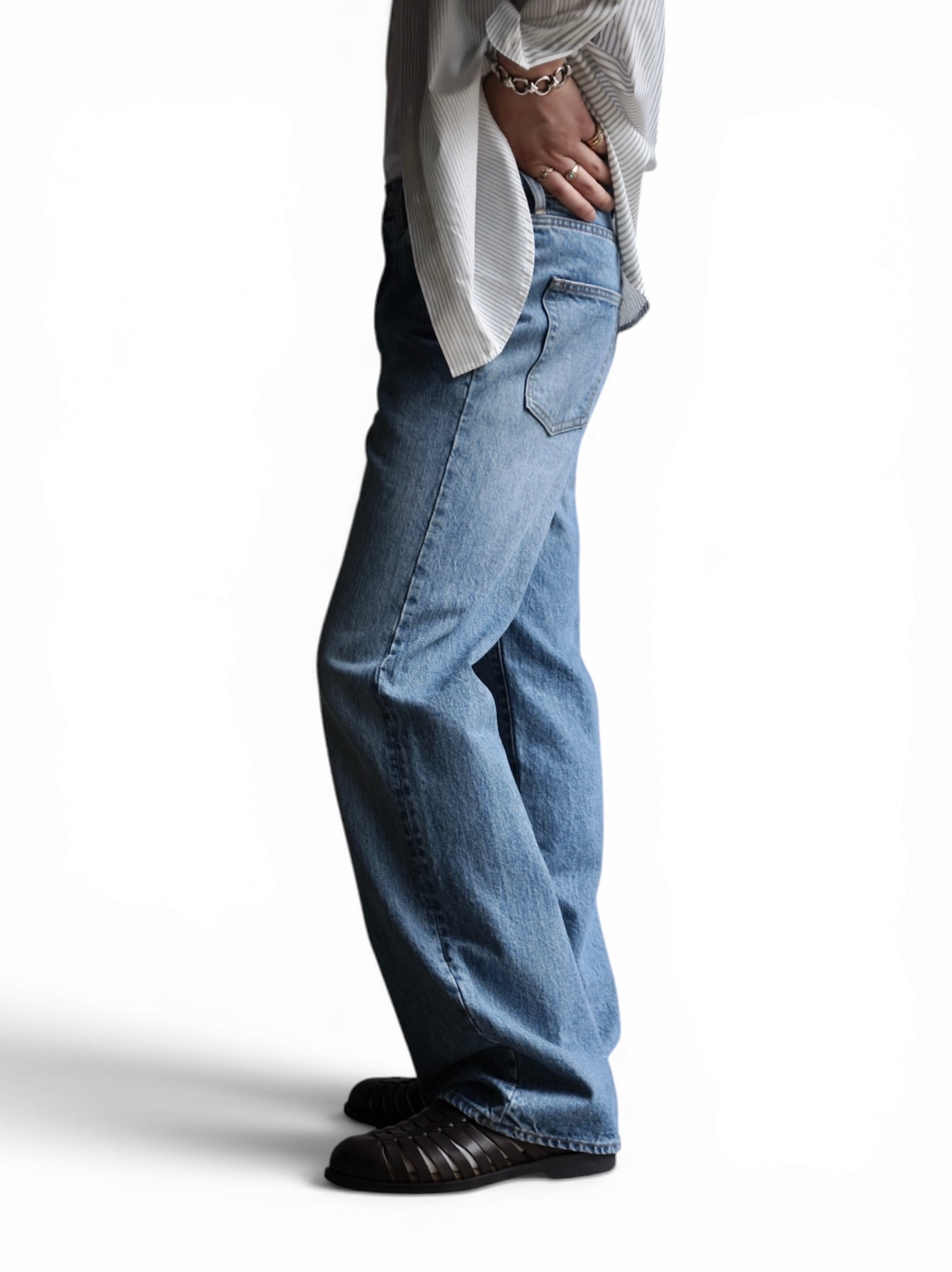 GEN IZAWA / Straight denim pants (used-wash) | TUNAGI JAPAN