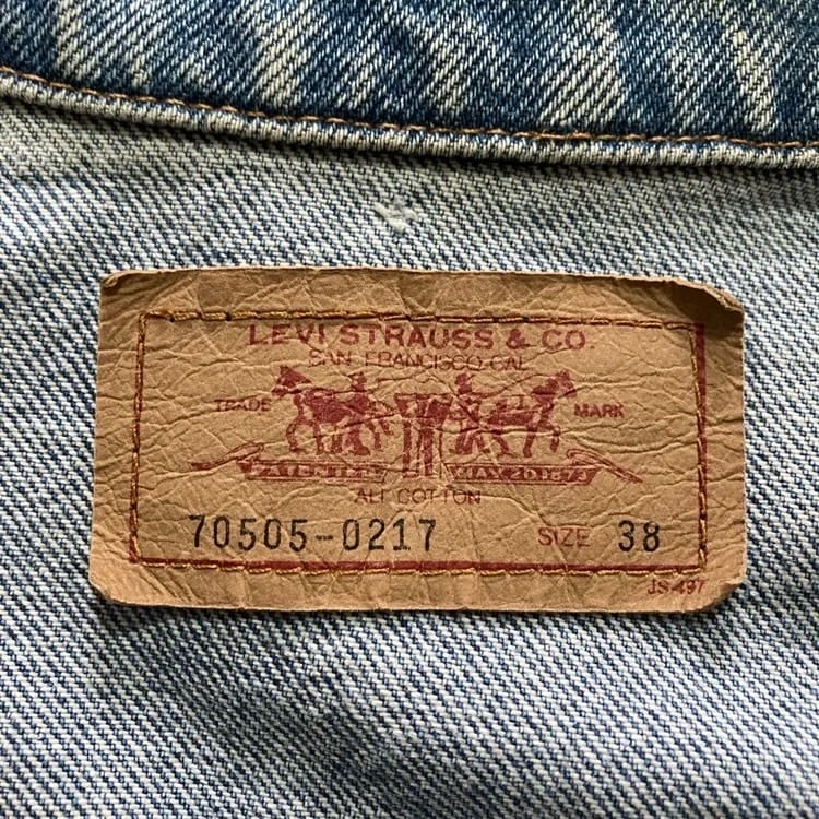 Size.38】90's Levis 70505-0217 リーバイス 裏ボタン刻印(H07) マカオ