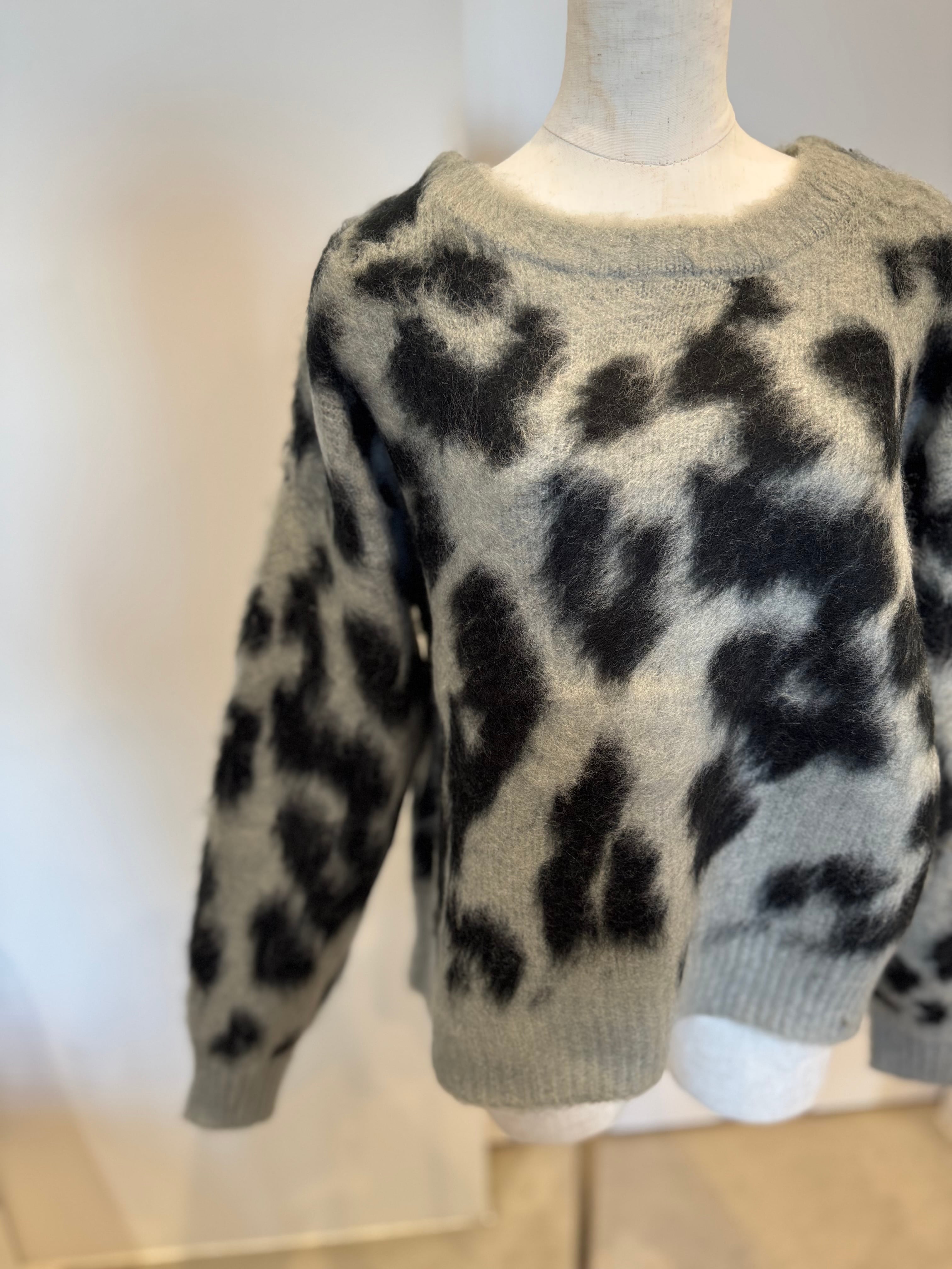 【SELECT】レオパード柄ニットプルオーバー