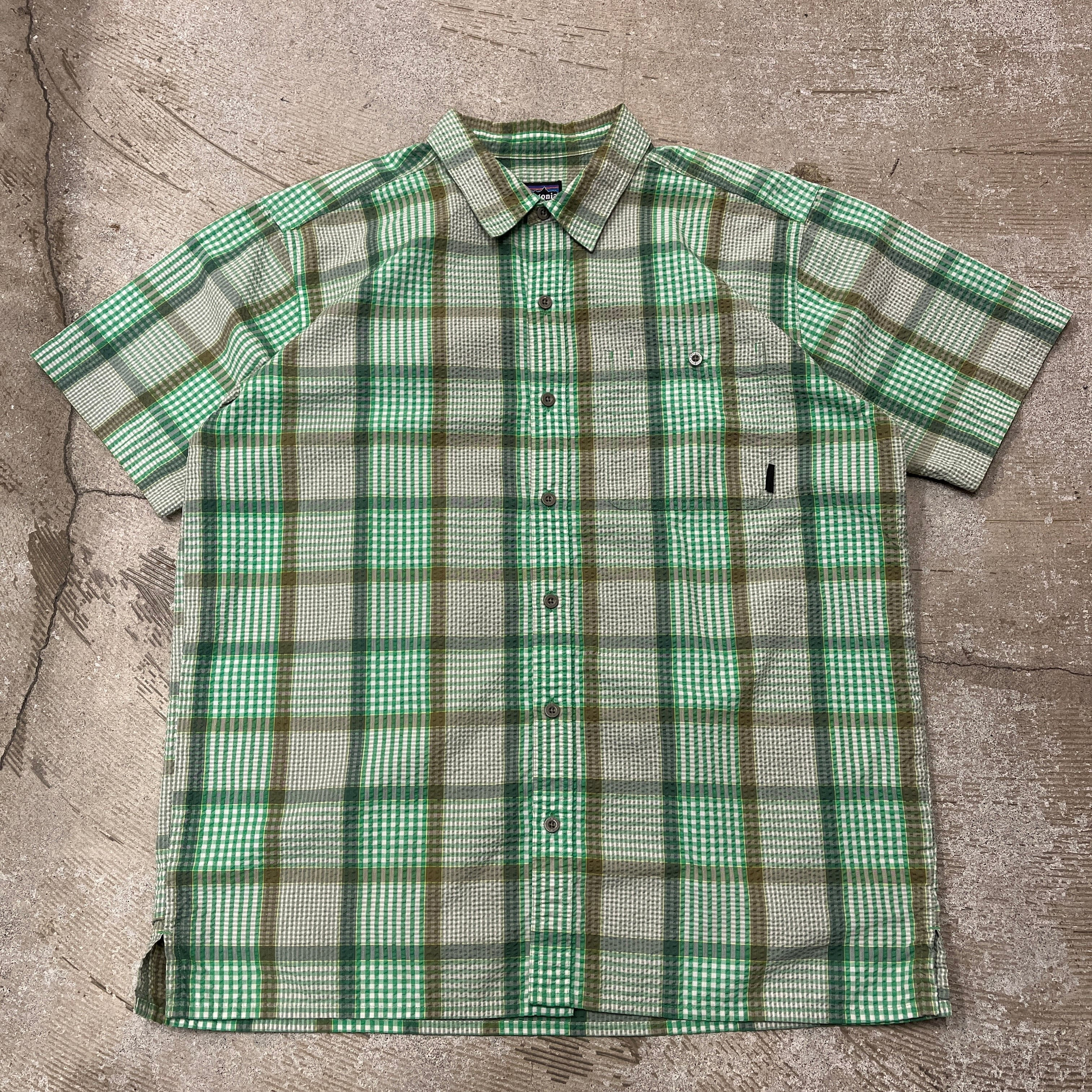 PATAGONIA S/S SEERSUCKER CHECK SHIRT L 2011 | safarionline