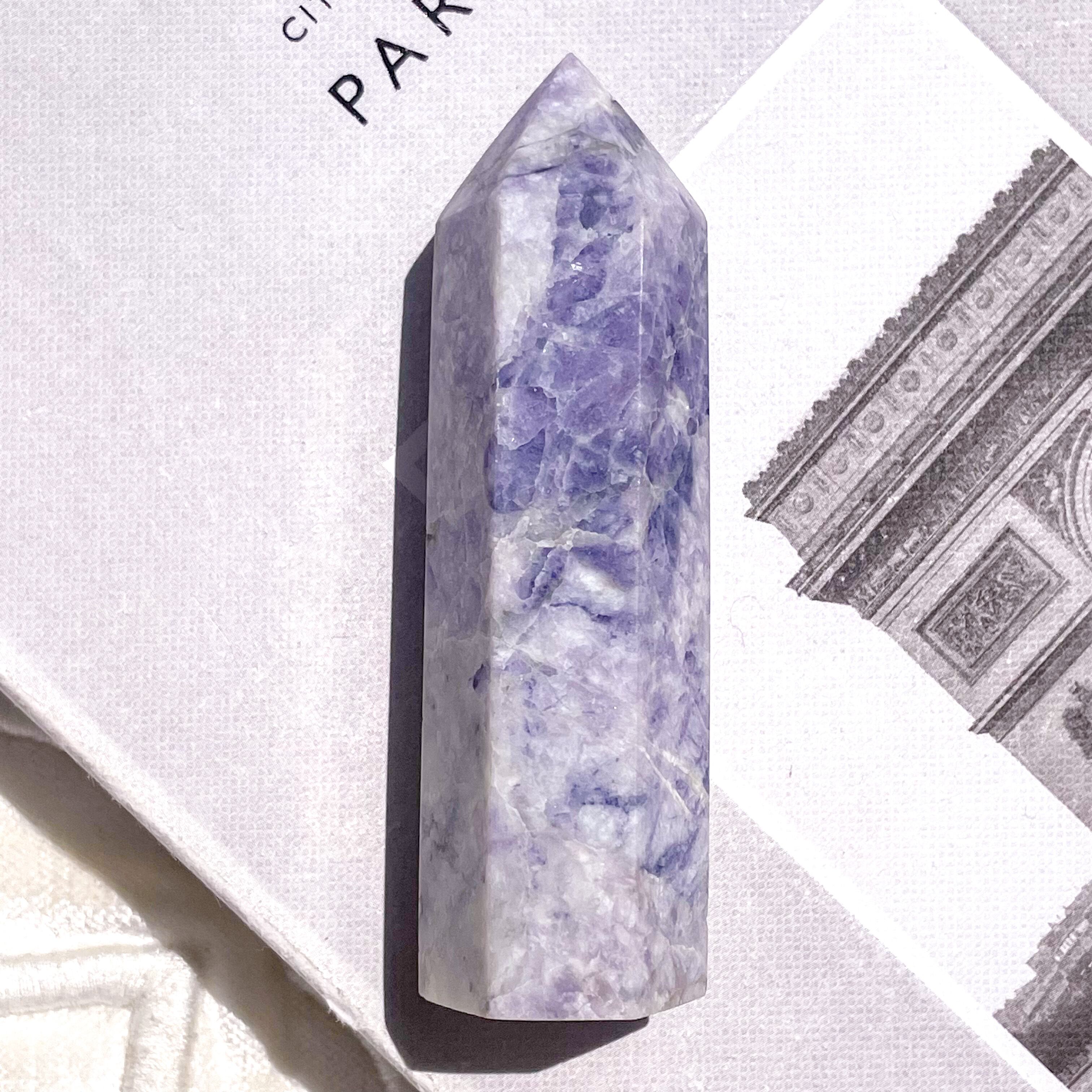 Purple Howlite Point 1 ✧ パープルハウライト