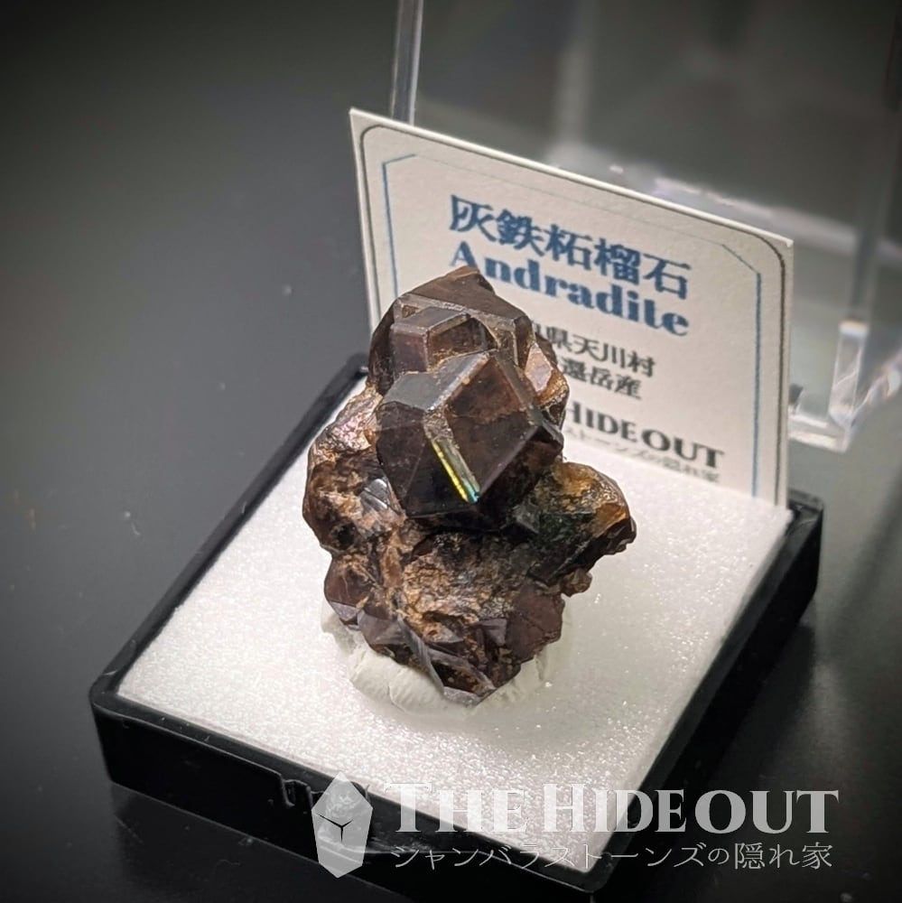 日本国産鉱物標本097 奈良県吉野郡天川村行者還岳レインボーガーネット