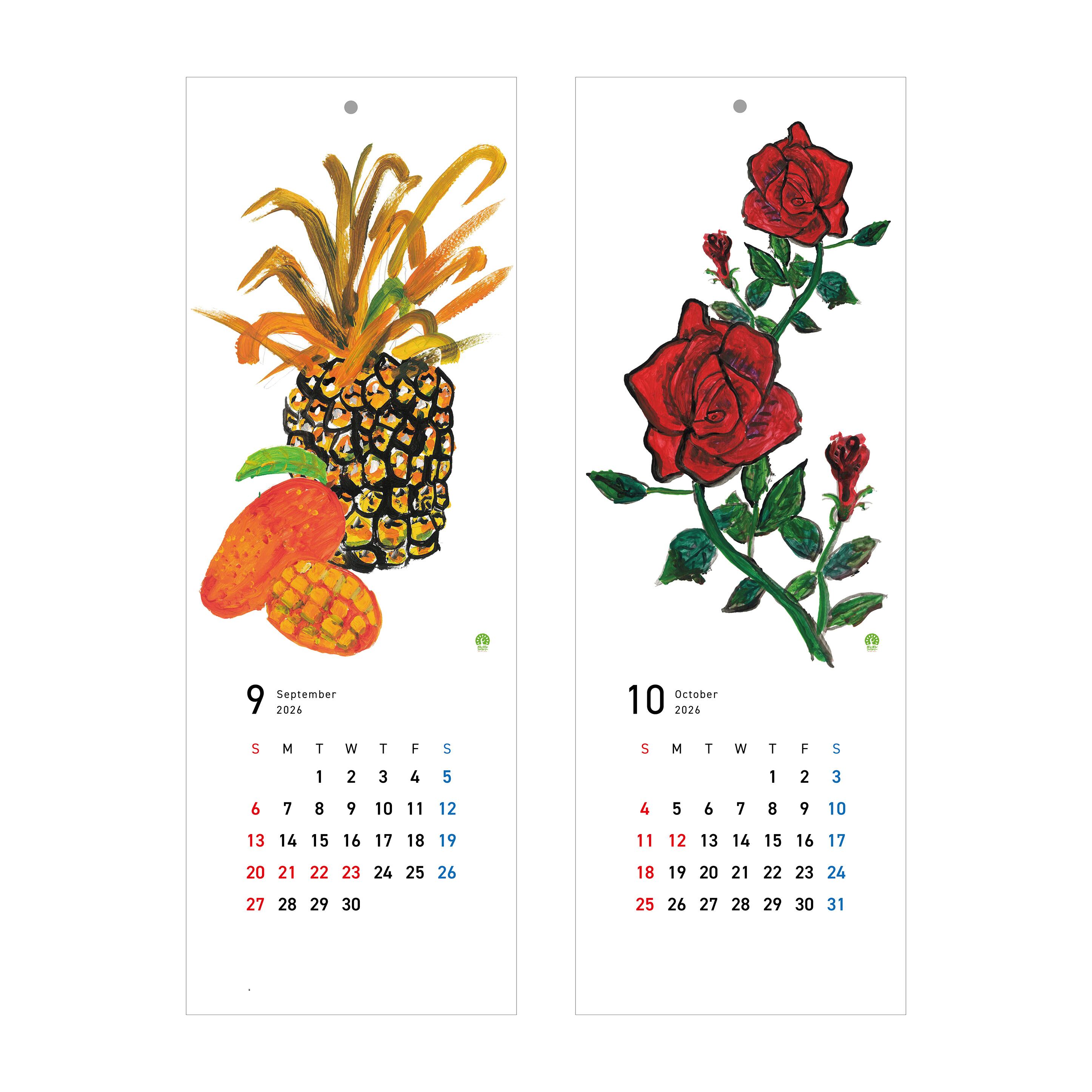 ARTIST CALENDAR 2026 スリムカレンダーA4 | ondo plus