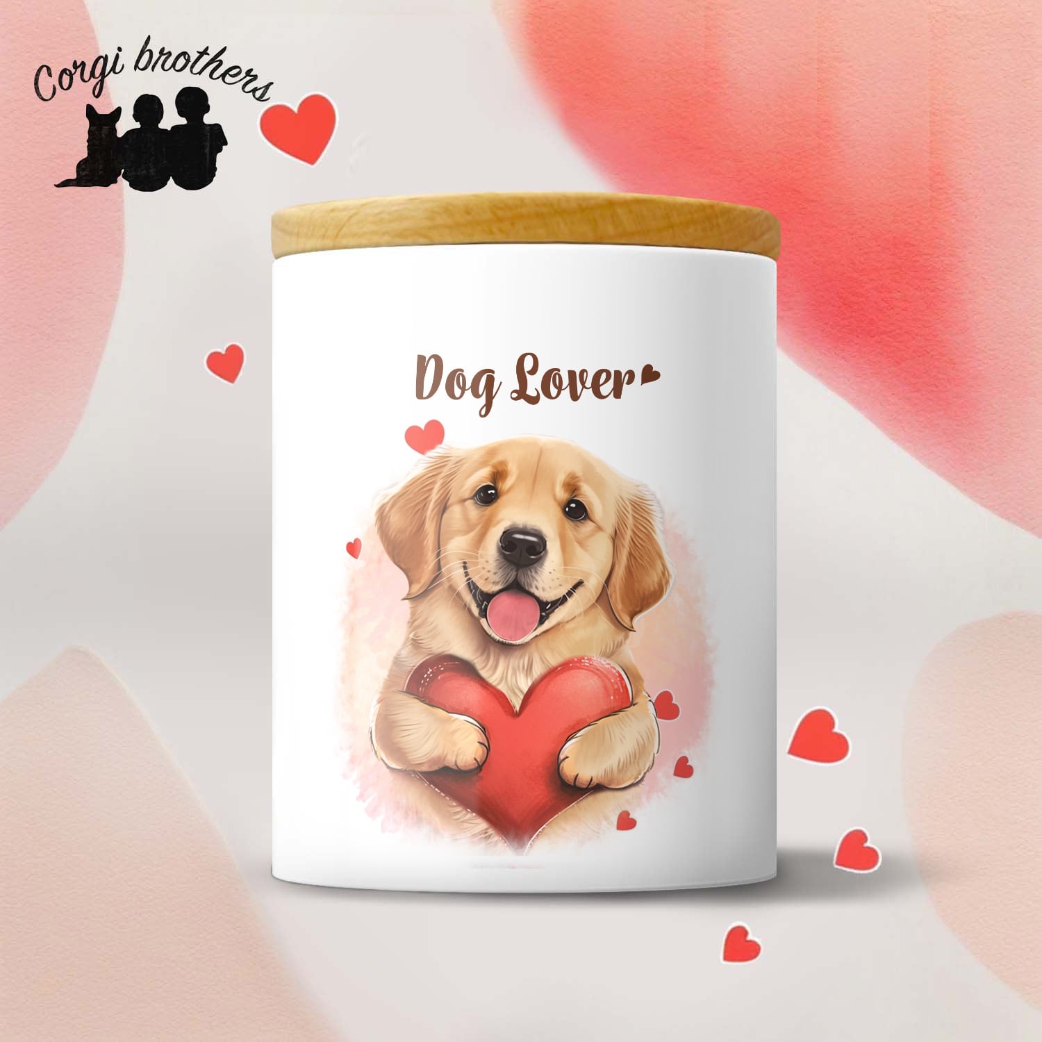 キュンです ゴールデンレトリバー 】 キャニスター 保存容器 お家用