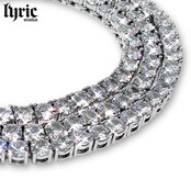 4mm 55cm  luxury tennis necklace silver