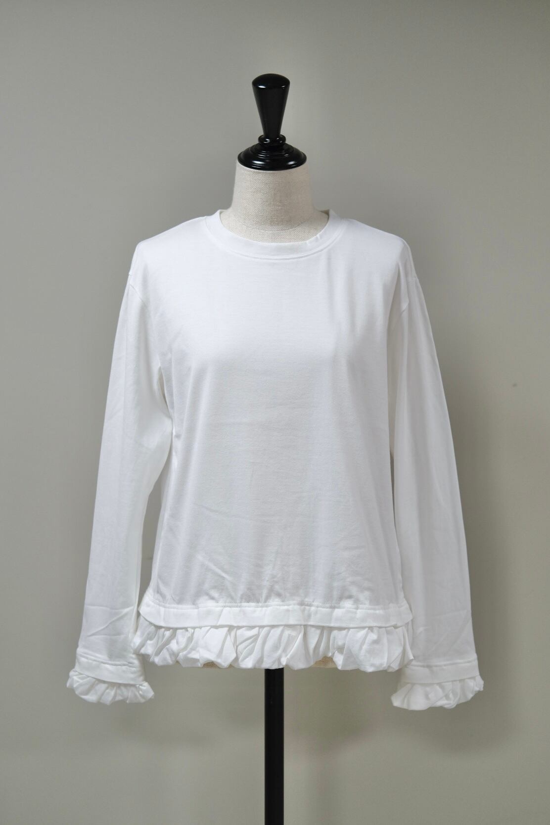FETICO】STRETCH JERSEY DRAPE BLOUSE - light blue - | loop