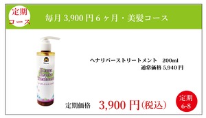 定期3,900円：ヘナリバーストリートメント
