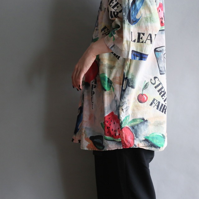 vintage oil painting art pattern h/s shirt
