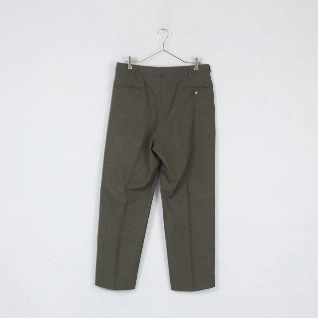 ダークオリーブカラー 2タック ワイドスラックス【FF-5646】 | cv