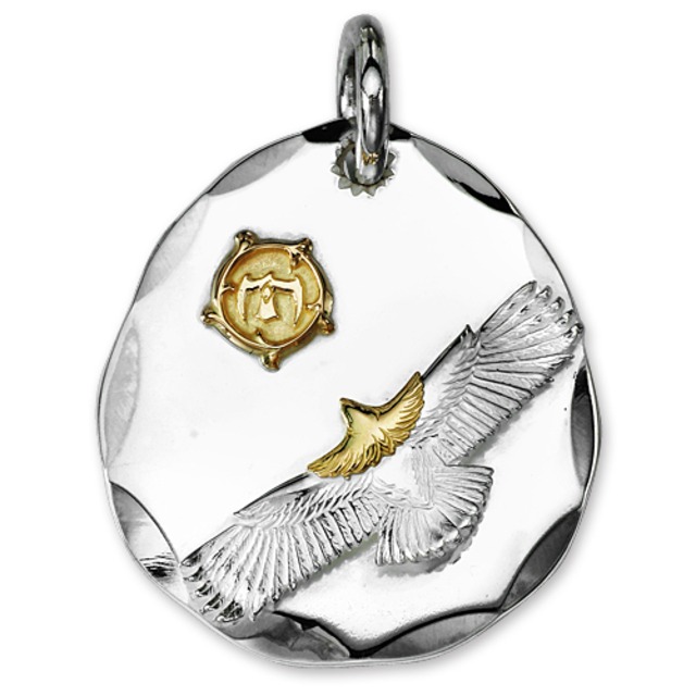 【鷲見太郎　Pendant　ペンダント】Mメタルペンダントw/eg-05イーグル＆K18アラベスクイーグルメタル【送料無料】
