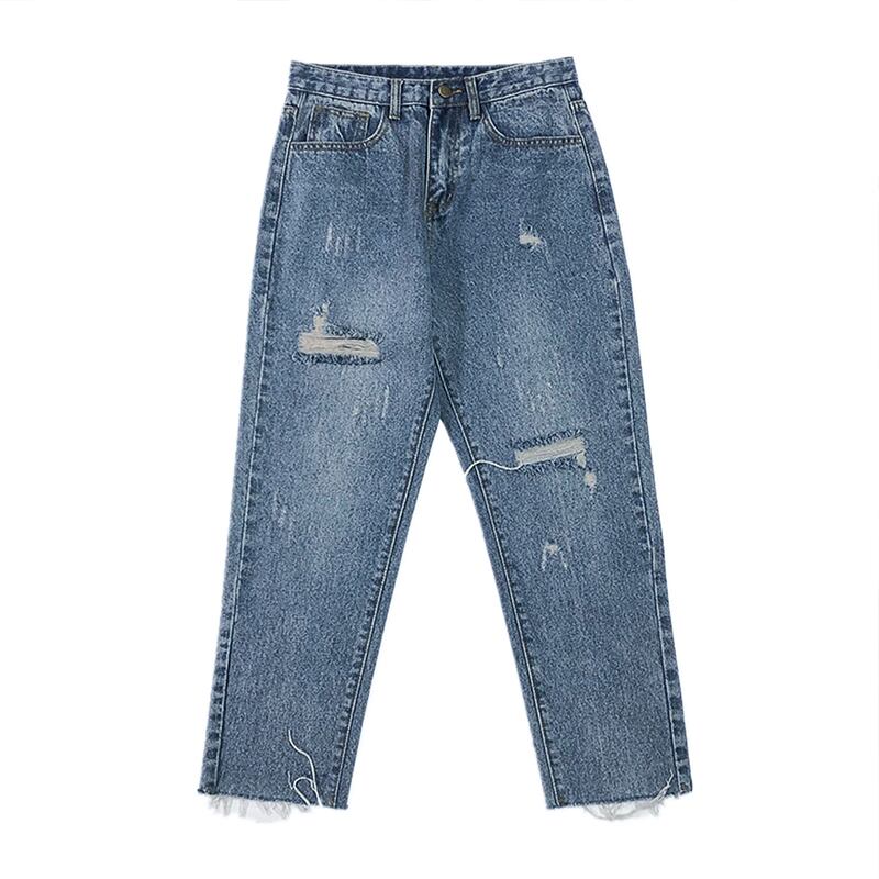 全2色 デニム パンツ ストレート カジュアル 無地 おしゃれ