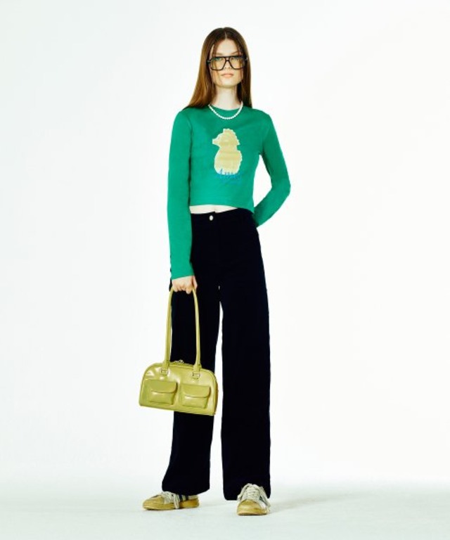 [AMES-WORLDWIDE] CORDUROY PANTS BLACK