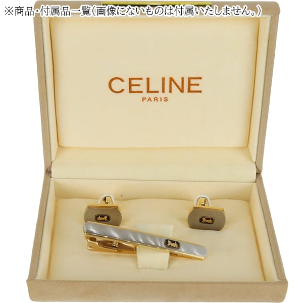 Vintage CELINE セリーヌ アクセサリー タイクリップ & カフリンクス