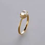 【13号】うっとりする美しさ K10YG 氷翡翠,ダイヤモンド リング A貨翡翠 jd_rg1856