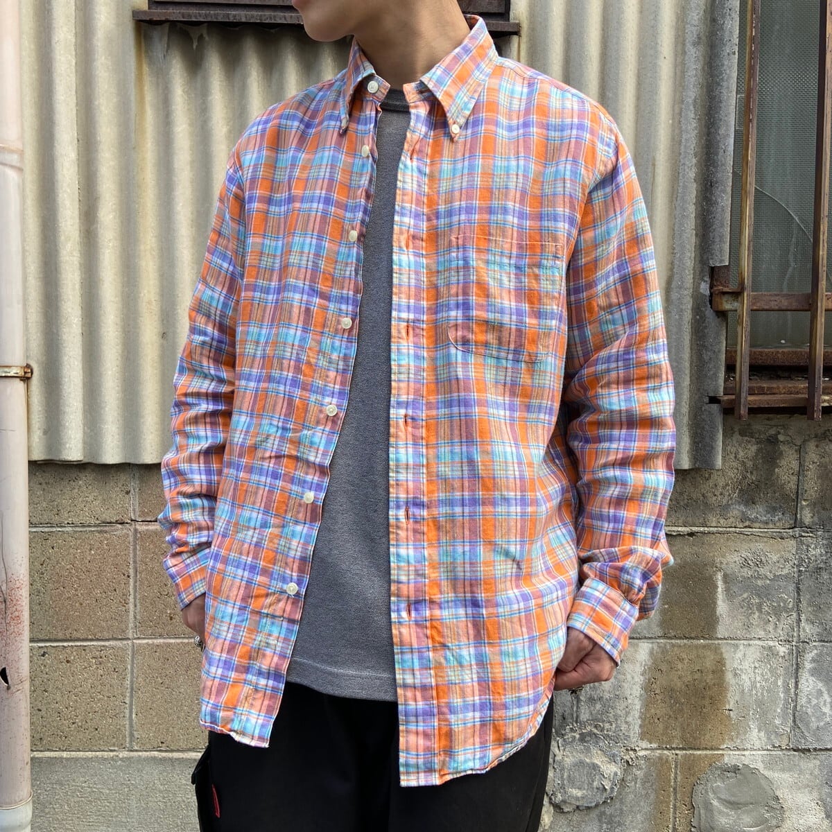 Brooks Brothers ブルックスブラザーズ チェックシャツ メンズL 古着 