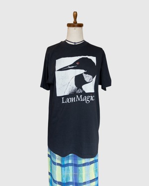 【古着】アビ 水鳥 アートTシャツ