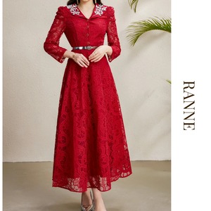 Precious Lace Long Dress　a0283