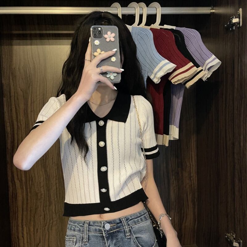 ニットセーター サマー薄手トップス 夏物 1号婦人23611355810