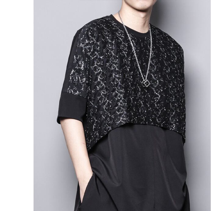 ジャガードデザインカットソー 半袖 10053