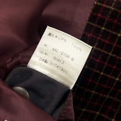 90s JUN MEN ジュンメン チェック ベロア ベルベット テーラードジャケット F2/マルチ メンズ ビンテージ