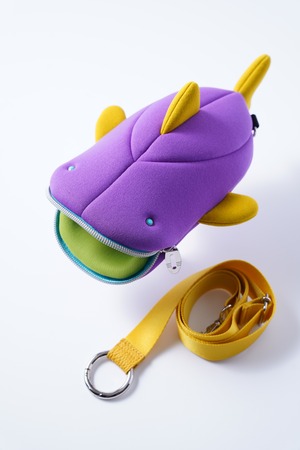 id.J_Alice【Sサイズ】ボディバック2トーン バイオレット&イエロー