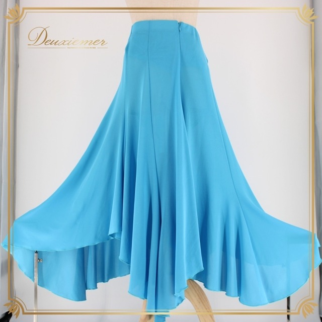 社交ダンス 衣装 スタンダード スカート レッスンウェア レディース Create-Sun クリエイトサン 水色 無地 ブルー系 練習着 上品 清楚 レディースウェア ダンス衣装 スカート スポーツウェア フロアー パフォーマンス用 着心地良い 練習着 伸縮性あり 夏用 洗濯可能 動きやすい ショート丈 高級感 クリエイトサン おしゃれ ファスナー ルームウェア ブルー コーディネート